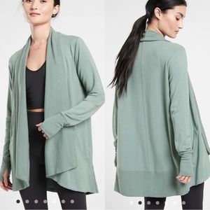 ATHLETA wrap sweater (blueish-green)